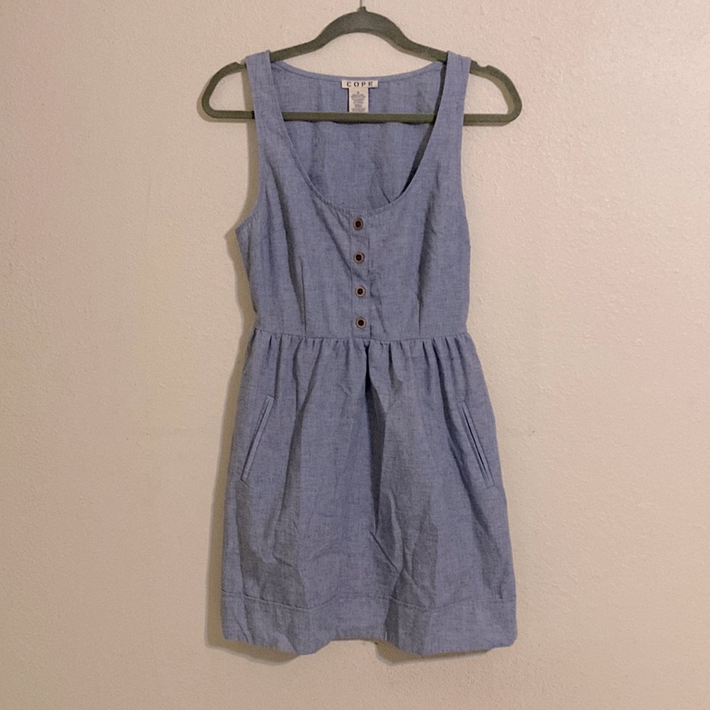 Cope blue chambray dress. Size 6